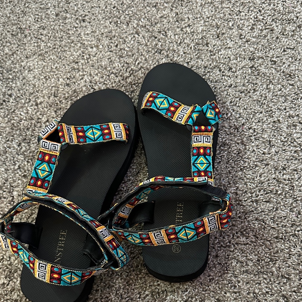 Vibrant Geometric Sandals